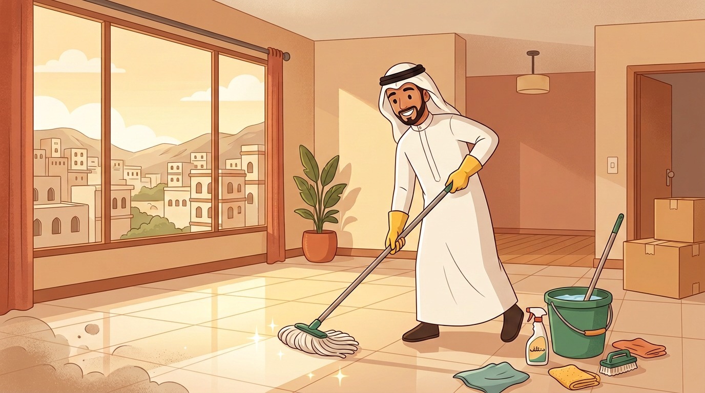 تجربتي الكاملة مع تنظيف شقتي الجديدة في مكة قبل السكن